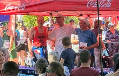 The Raubenheimer brothers complete the Meiringspoort Half-marathon together - more in the newsletter.