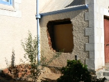 The doorway takes shape